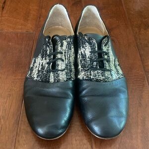 Men’s black dance shoes, tango shoes